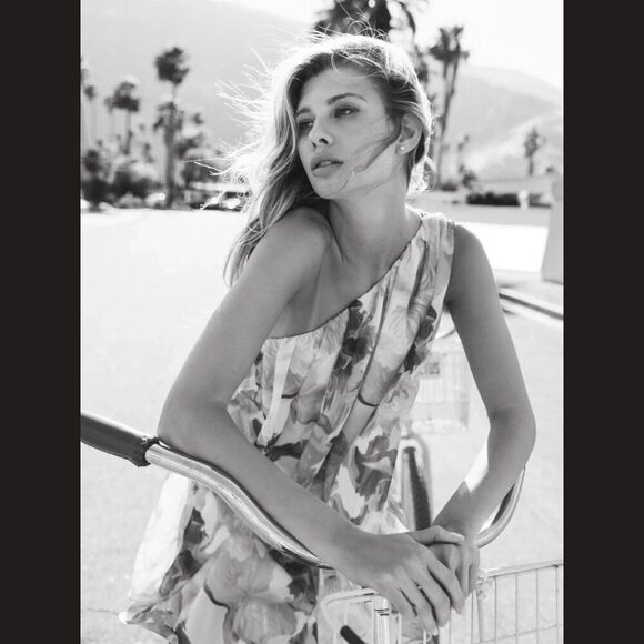 Mac Duggal Size 2 Pink White‎ Floral Print Chiffon One Shoulder Mini Party Dress - Picture 5 of 8